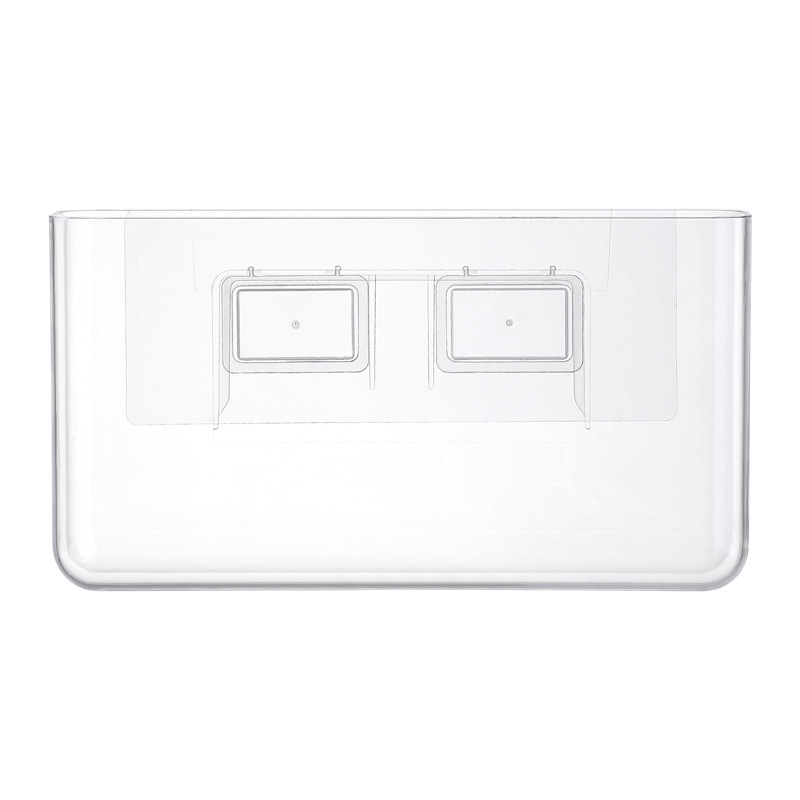 Nástenná priehľadná PS zásobníková skrinka, bez veka, bez vŕtania, do kúpeľne a obývačky