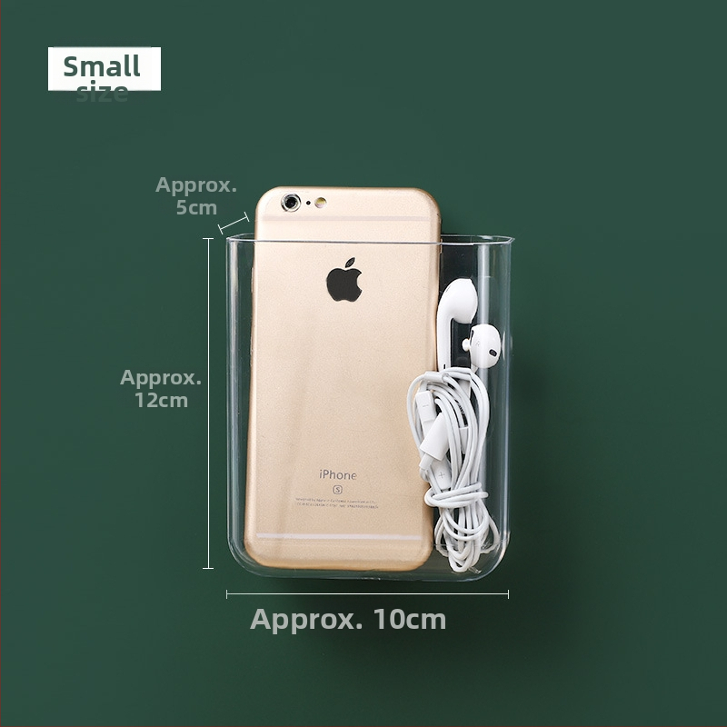 Nástenná priehľadná PS zásobníková skrinka, bez veka, bez vŕtania, do kúpeľne a obývačky