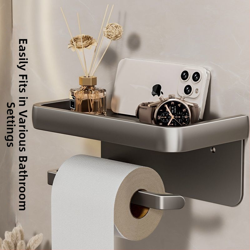 Τοίχου Δοχείο Χαρτιού Μπάνιου – χωρίς τρύπες, αδιάβροχο, πολλαπλών χρήσεων, υλικό: ανθρακούχος χάλυβας + αλουμίνιο