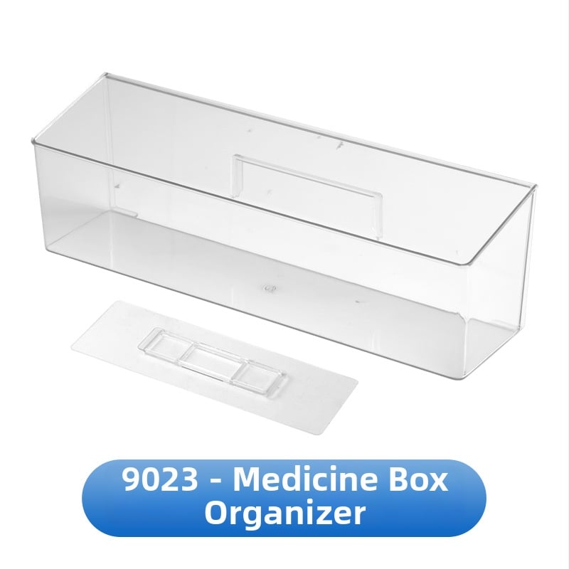 Japonský štýl priehľadná nástenná skrinka na uskladnenie – PET plast, organizér na malé predmety a lieky