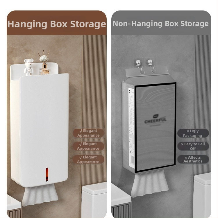 Κουτί χαρτοπετσέτας τοίχου – αδιάβροχο, PP υλικό, μοντέλο F6430, για μπάνιο