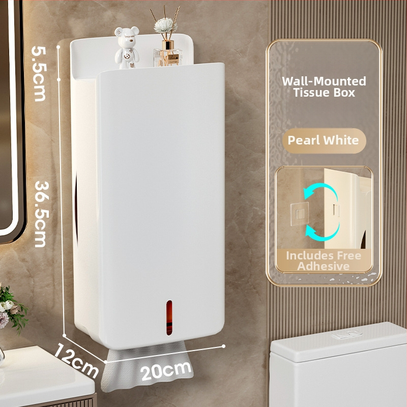 Κουτί χαρτοπετσέτας τοίχου – αδιάβροχο, PP υλικό, μοντέλο F6430, για μπάνιο