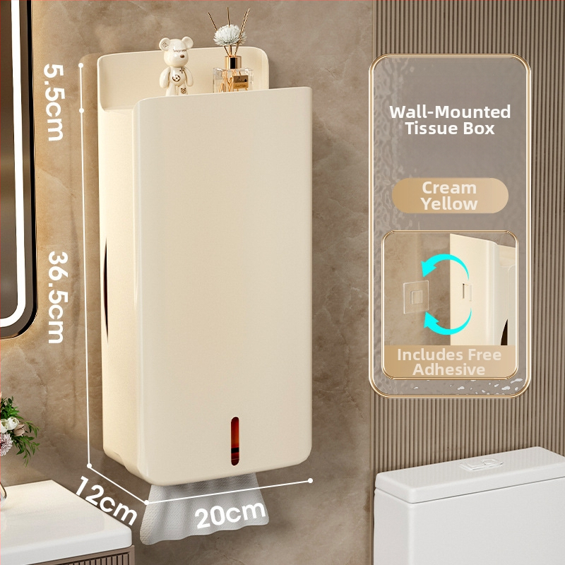 Κουτί χαρτοπετσέτας τοίχου – αδιάβροχο, PP υλικό, μοντέλο F6430, για μπάνιο