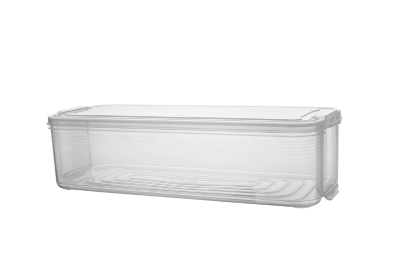 Élelmiszer-tároló doboz, műanyag, négyzet alakú, háromrétegű kialakítás, kapacitás több mint 5 liter, testreszabás lehetséges