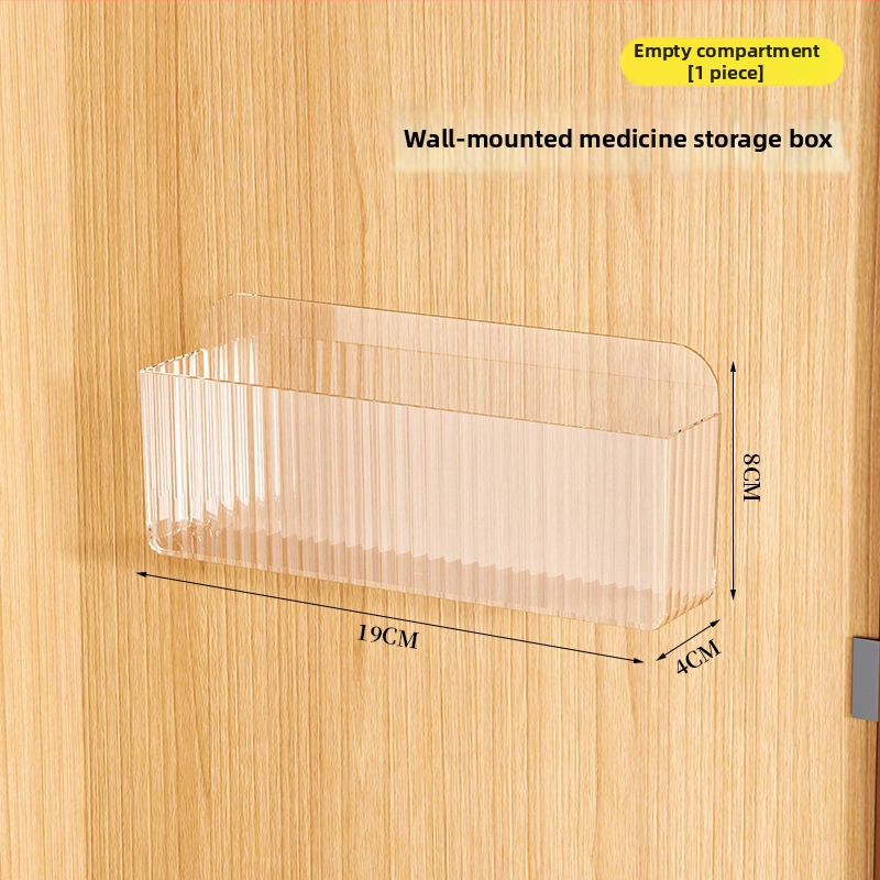 Nástenný regál na ukladanie masťových tubičiek s rozdelenými priehradkami — plast (PS), značka Riga, model Medicine Storage Rack, séria Wall Hanging