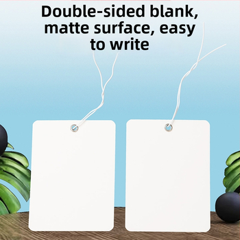 Празни карти за закачване с тел, 300 г картон, размери 10x7 cm или 9x6 cm, опаковка 100 листа, за работилница и писмени записи