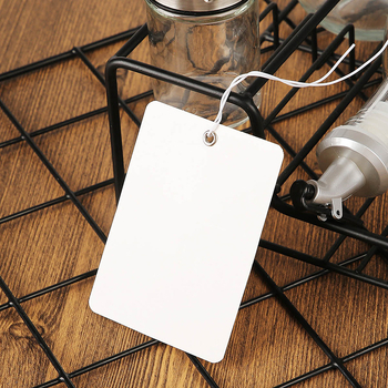 Празни карти за закачване с тел, 300 г картон, размери 10x7 cm или 9x6 cm, опаковка 100 листа, за работилница и писмени записи