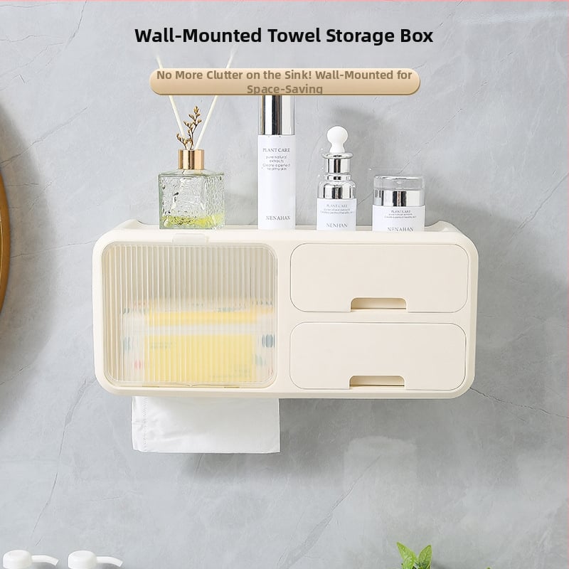 Τοίχου PP θήκη αποθήκευσης πετσετών προσώπου, πολυχρηστικό κουτί χαρτιών