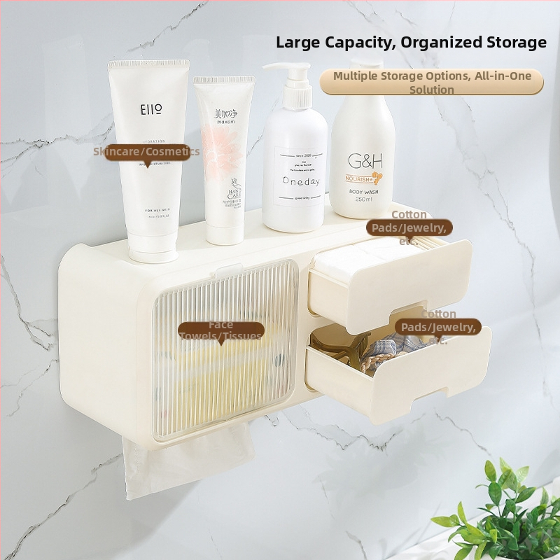 Τοίχου PP θήκη αποθήκευσης πετσετών προσώπου, πολυχρηστικό κουτί χαρτιών