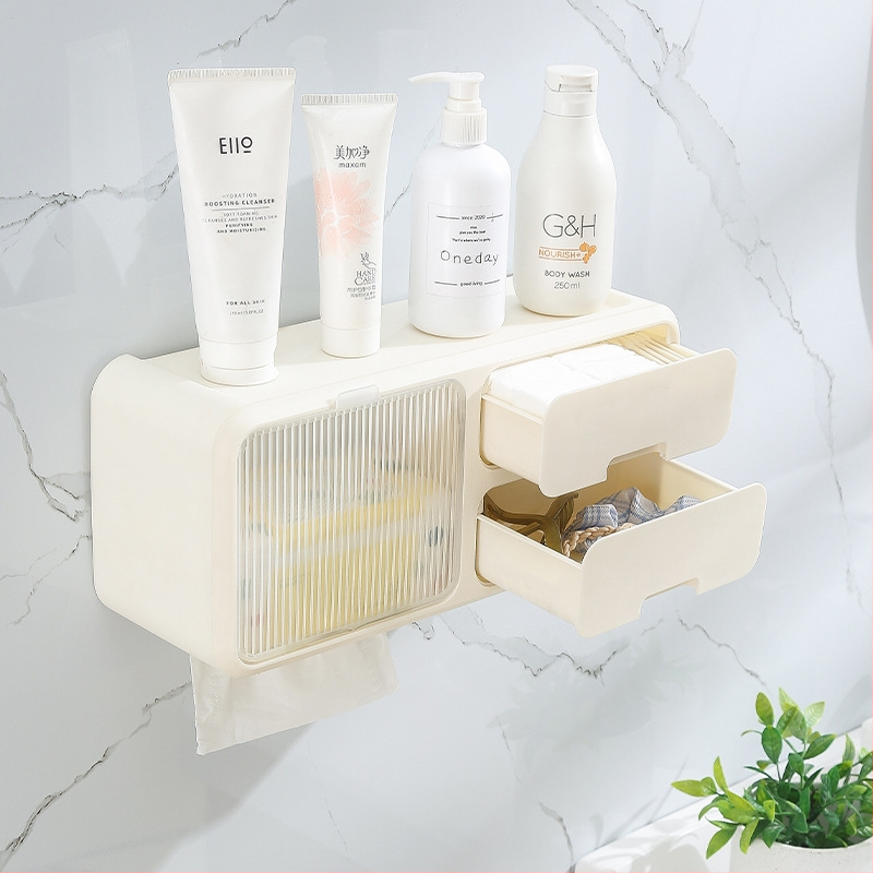 Τοίχου PP θήκη αποθήκευσης πετσετών προσώπου, πολυχρηστικό κουτί χαρτιών