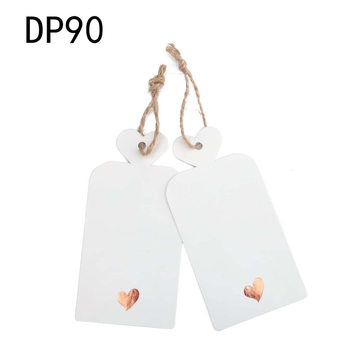 Ръкописна етикетка за окачване с мотив сърце и рози – крафт хартия, DP90, 100 листа в пакет