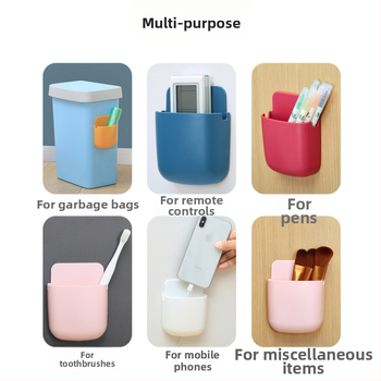 Nástenný úložný box na telefón, nočný organizér pre telefóny a diaľkové ovládače, plast, japonský štýl.