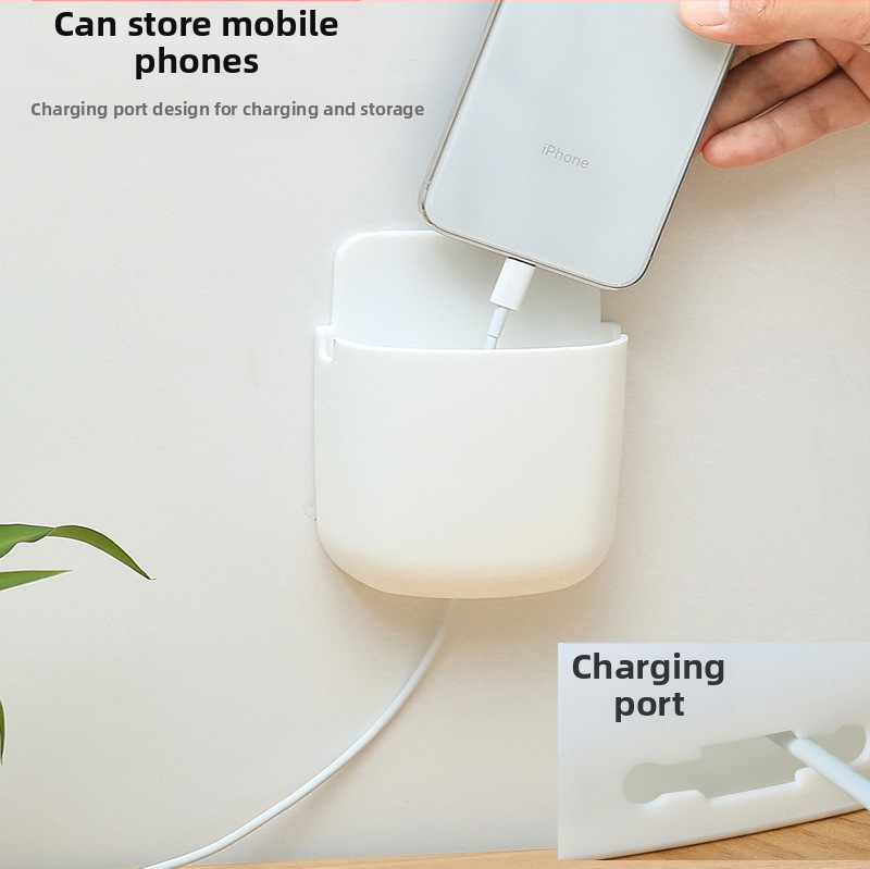 Nástenný úložný box na telefón, nočný organizér pre telefóny a diaľkové ovládače, plast, japonský štýl.