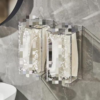 Κουτί χαρτοπετσών με βεντούζα, τοίχου, πλαστικό, αδιάβροχο, πολυχρηστικό για το μπάνιο