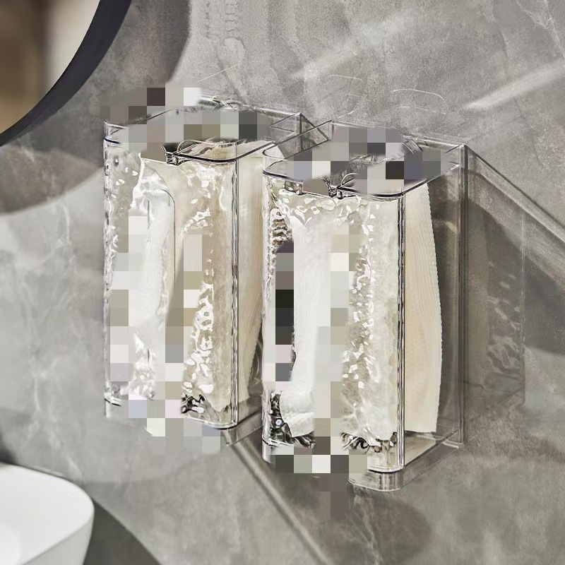 Κουτί χαρτοπετσών με βεντούζα, τοίχου, πλαστικό, αδιάβροχο, πολυχρηστικό για το μπάνιο