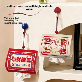 Επιτοίχια θήκη χαρτοπετσετών από δέρμα με μηχανισμό pull-out, μοντέρνο μινιμαλιστικό στυλ, αδιάβροχο και πολυλειτουργικό