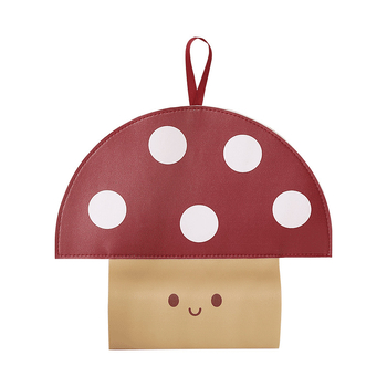 Δερμάτινο κουτί χαρτομάντιλων με εγκατάσταση στον τοίχο, σχέδιο μανιτάρι, πολυλειτουργική χρήση για αυτοκίνητο, σαλόνι και μπάνιο — μοντέλο YKWC-MGZJSND