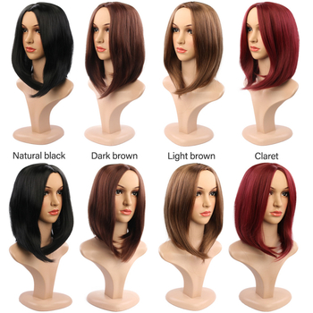 Exotikus stílusú paróka középre osztott frufruval, hőálló szintetikus rostok, modell KW-205, realisztikus és természetes megjelenés.