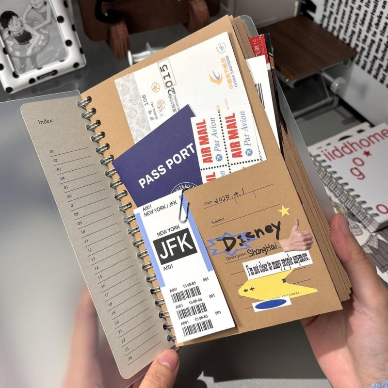 A5 bilježnica od kraft papira s motivom Kangaroo – za putovanja i skladištenje, DIY spiralni planer i dnevnik