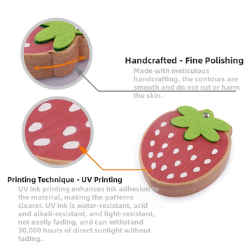 Drvena kutija za mliječne zube s motivom jagode, personalizirana memorijalna kolekcija za dugotrajno očuvanje