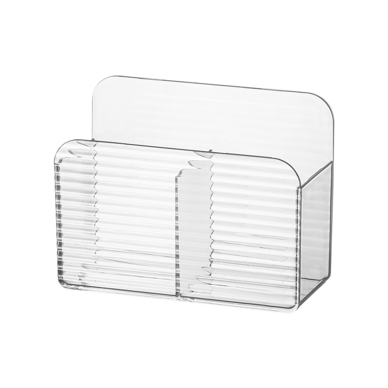 Zidna kutija za odlaganje s podijeljenim pretincima za daljinske upravljače i sitnice, model A0870, materijal PS, kapacitet 1 L, dimenzije 13,8×5,5×10,5 cm