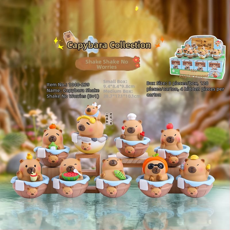 Capybara φιγούρα από ρητίνη — χαριτωμένο στυλ, Noguan μάρκα, προϊόν από ρητίνη, έτοιμο για δώρο
