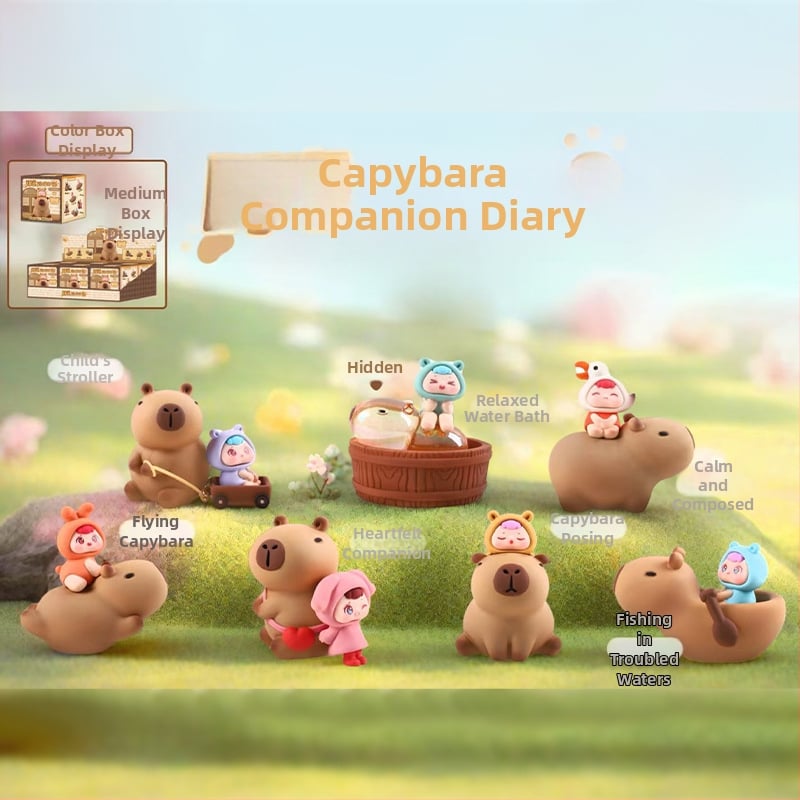 Capybara φιγούρα από ρητίνη — χαριτωμένο στυλ, Noguan μάρκα, προϊόν από ρητίνη, έτοιμο για δώρο