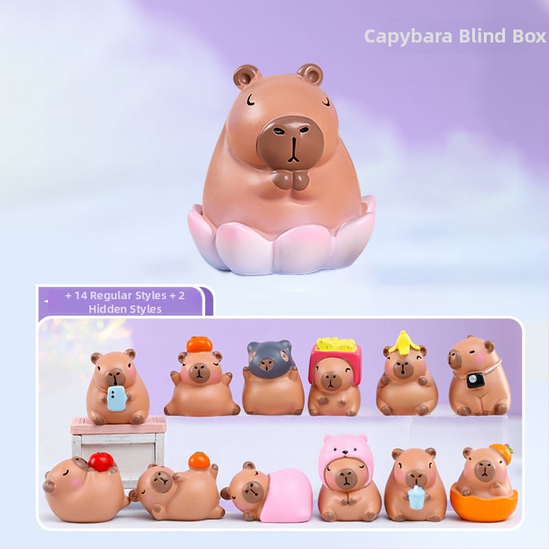 Capybara φιγούρα από ρητίνη — χαριτωμένο στυλ, Noguan μάρκα, προϊόν από ρητίνη, έτοιμο για δώρο