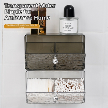 Arnuoxin Kozmetikai tároló — Átlátszó műanyag doboz vattapálcákhoz, logó nyomtatva, testreszabható, modern minimalist dizájn