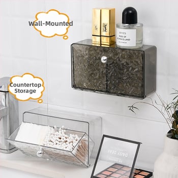 Arnuoxin Kozmetikai tároló — Átlátszó műanyag doboz vattapálcákhoz, logó nyomtatva, testreszabható, modern minimalist dizájn