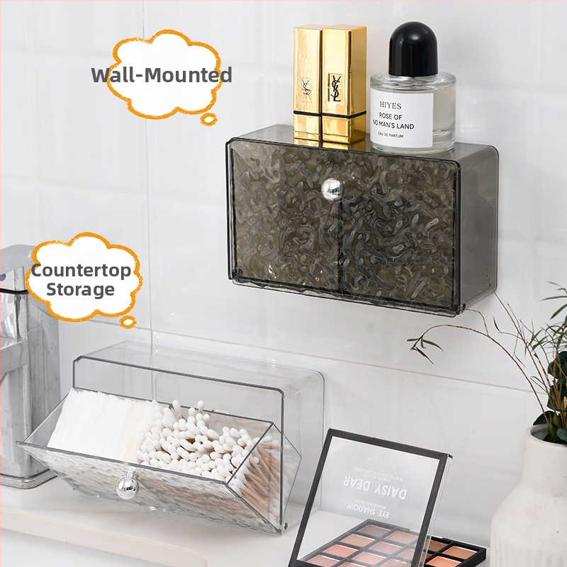 Arnuoxin Kozmetikai tároló — Átlátszó műanyag doboz vattapálcákhoz, logó nyomtatva, testreszabható, modern minimalist dizájn