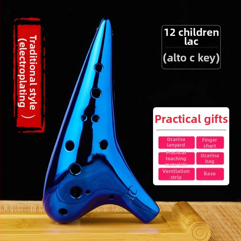 Ocarina s 12 dierami, živica, ac-ton, stredná tónová C, pre začiatočníkov