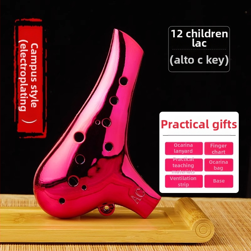 Ocarina s 12 dierami, živica, ac-ton, stredná tónová C, pre začiatočníkov