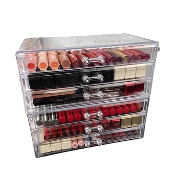 Κουτί αποθήκευσης κραγιόν, με δυνατότητα στοίβαξης, μονοχρωματικό σχέδιο, χωρητικότητα άνω των 10 λίτρων, υλικό πολυστυρόλιο (PS), μοντέρνο μινιμαλιστικό στυλ