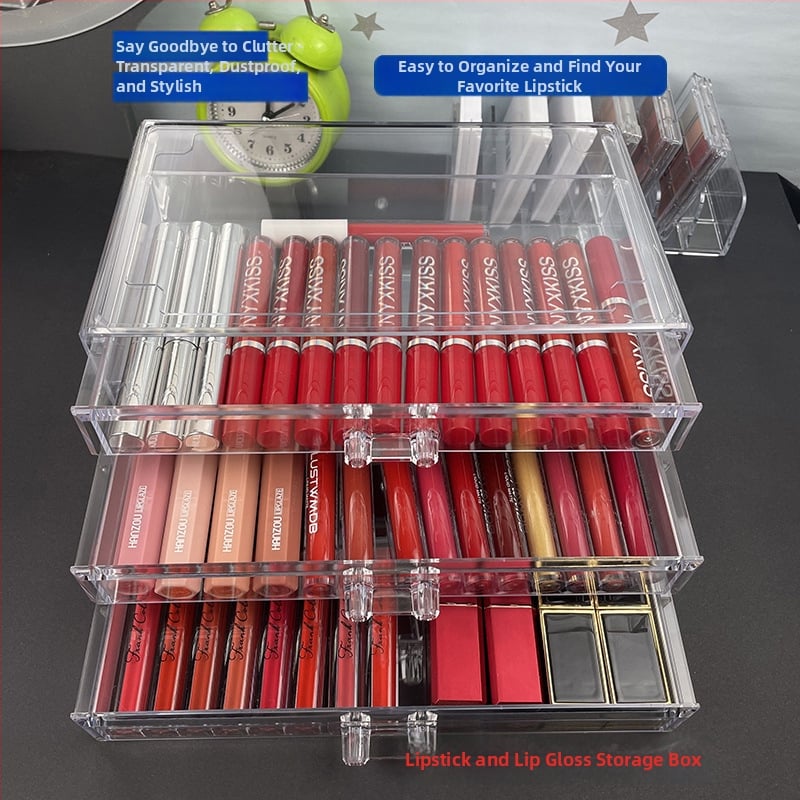 Κουτί αποθήκευσης κραγιόν, με δυνατότητα στοίβαξης, μονοχρωματικό σχέδιο, χωρητικότητα άνω των 10 λίτρων, υλικό πολυστυρόλιο (PS), μοντέρνο μινιμαλιστικό στυλ