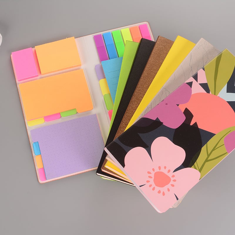 Post-it bilježnice skup sa snažnim ljepilom, 408 stranica, PU kožna korica, 169 g — Silver Bright