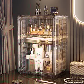 Jiesheng asztali ékszer- és rúzstároló – műanyag, kód 9205, kínai stílus, testreszabható