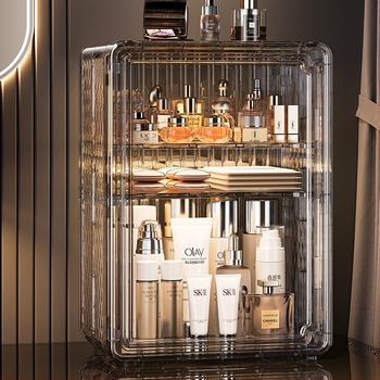 Jiesheng asztali ékszer- és rúzstároló – műanyag, kód 9205, kínai stílus, testreszabható