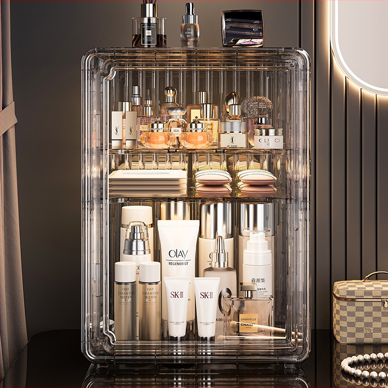 Jiesheng asztali ékszer- és rúzstároló – műanyag, kód 9205, kínai stílus, testreszabható