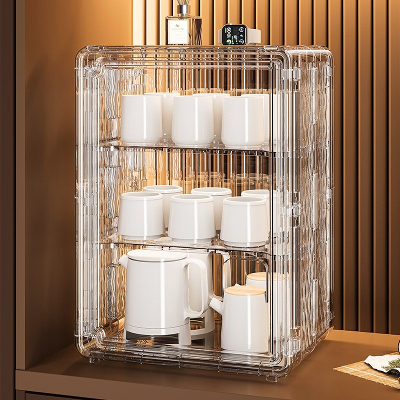 Jiesheng asztali ékszer- és rúzstároló – műanyag, kód 9205, kínai stílus, testreszabható