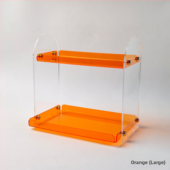 Az asztali akril kozmetikai kiállító állvány – többszintű pohár- és rúzsosztó, SC001, Modern Minimalista stílus, Anyag: Akril, Egyedi feldolgozás: Igen