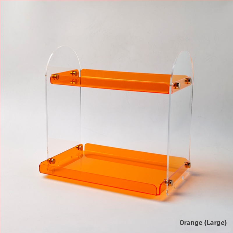 Az asztali akril kozmetikai kiállító állvány – többszintű pohár- és rúzsosztó, SC001, Modern Minimalista stílus, Anyag: Akril, Egyedi feldolgozás: Igen