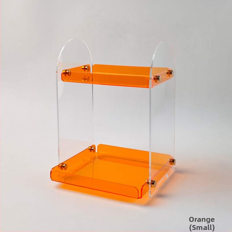 Az asztali akril kozmetikai kiállító állvány – többszintű pohár- és rúzsosztó, SC001, Modern Minimalista stílus, Anyag: Akril, Egyedi feldolgozás: Igen