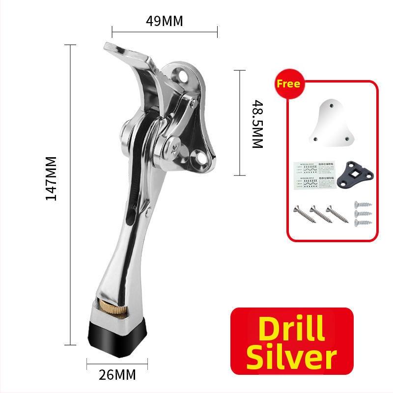 Stoper vrata s gumiranim vrhom, tijelo od legure, model 1, novi kineski stil