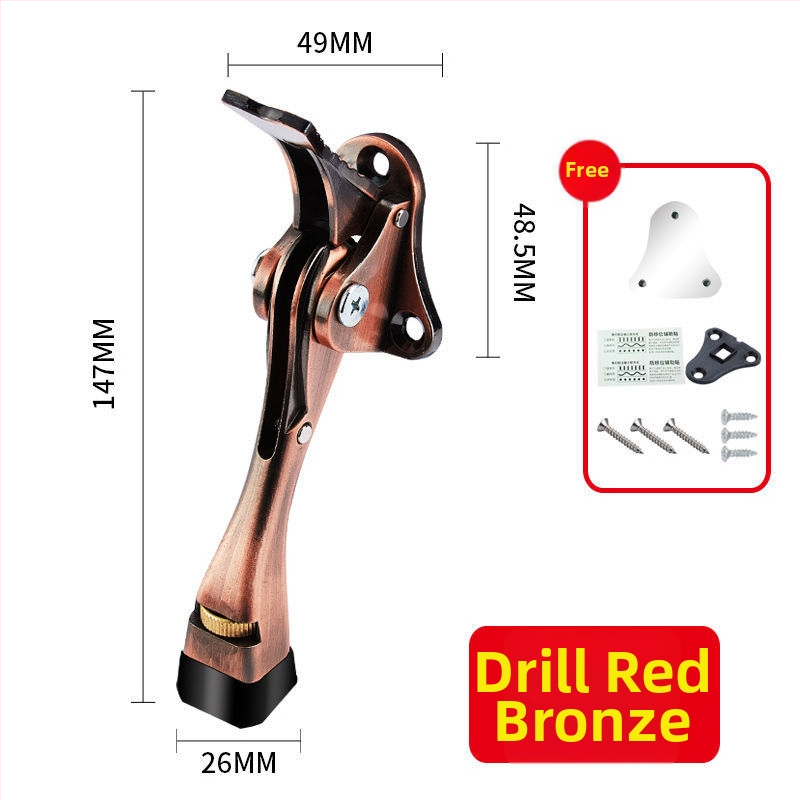 Stoper vrata s gumiranim vrhom, tijelo od legure, model 1, novi kineski stil