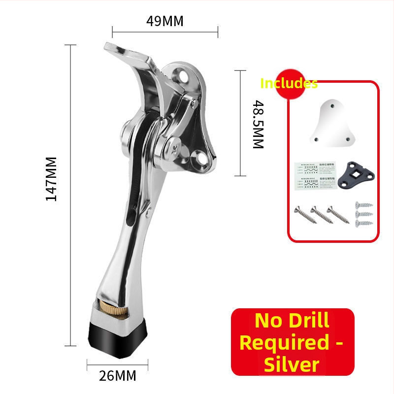 Stoper vrata s gumiranim vrhom, tijelo od legure, model 1, novi kineski stil