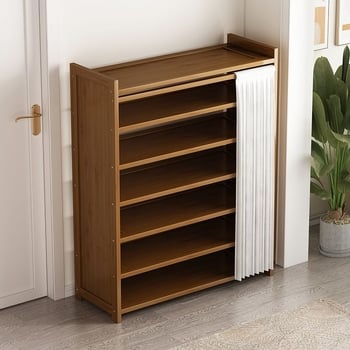 Подова стойка за обувки, бамбук, Нордичен стил, модел 112, многослойна