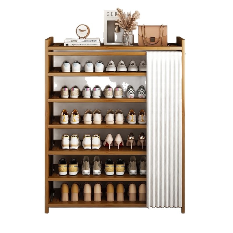 Подова стойка за обувки, бамбук, Нордичен стил, модел 112, многослойна