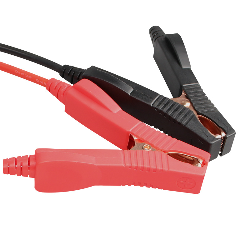 Saint-Endy клип за автомобилна батерия 50A, крокодилен захват, 2‑ядрен меден проводник, кабел 600 мм, PC изолация, огнеупорен