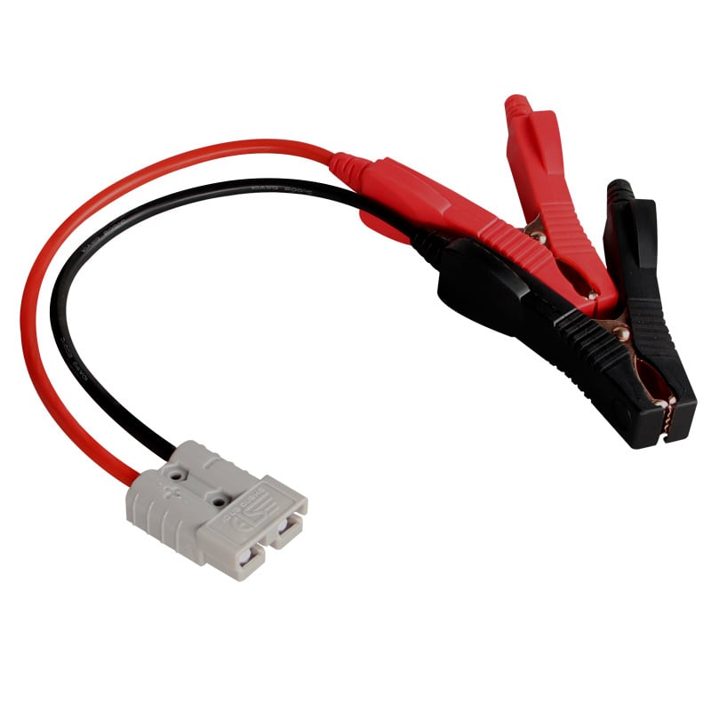 Saint-Endy клип за автомобилна батерия 50A, крокодилен захват, 2‑ядрен меден проводник, кабел 600 мм, PC изолация, огнеупорен